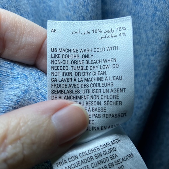 Style & Co Relaxed Blue Tie-Front Sweater, V-Neck Knit Top 2X NWT - Picture 11 of 13